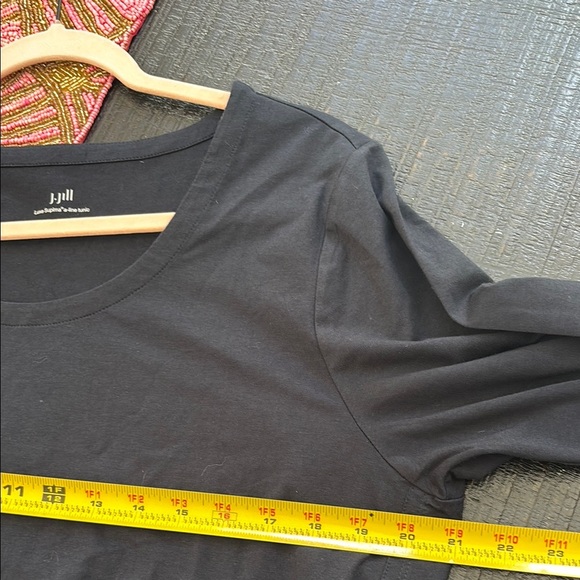 J. Jill Luxe Supima a-line tunic Top in black size Large Made in India - Picture 5 of 7